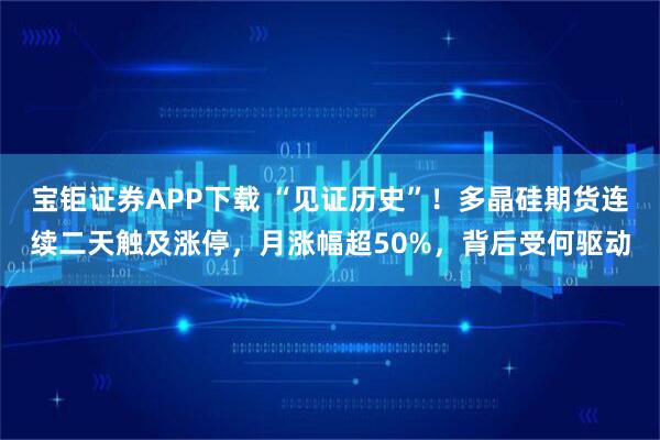 宝钜证券APP下载 “见证历史”！多晶硅期货连续二天触及涨停，月涨幅超50%，背后受何驱动